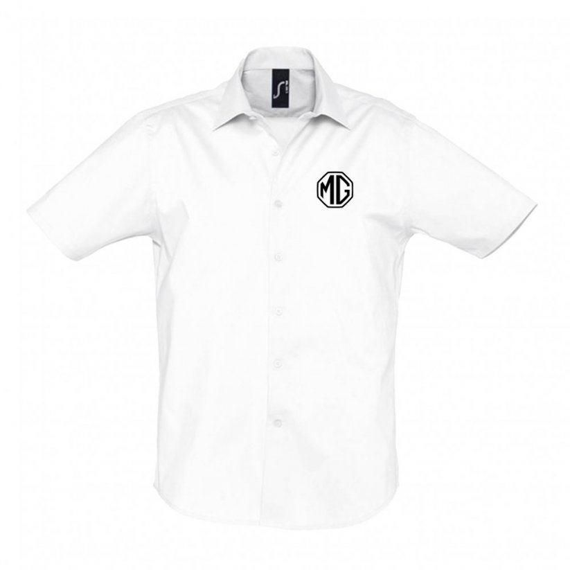 Košeľa MG – biela, krátky rukáv - Velikost: M